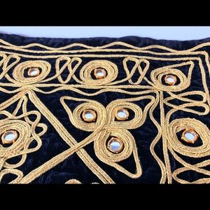 Velvet embellished cushion covers